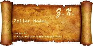 Zeller Noémi névjegykártya